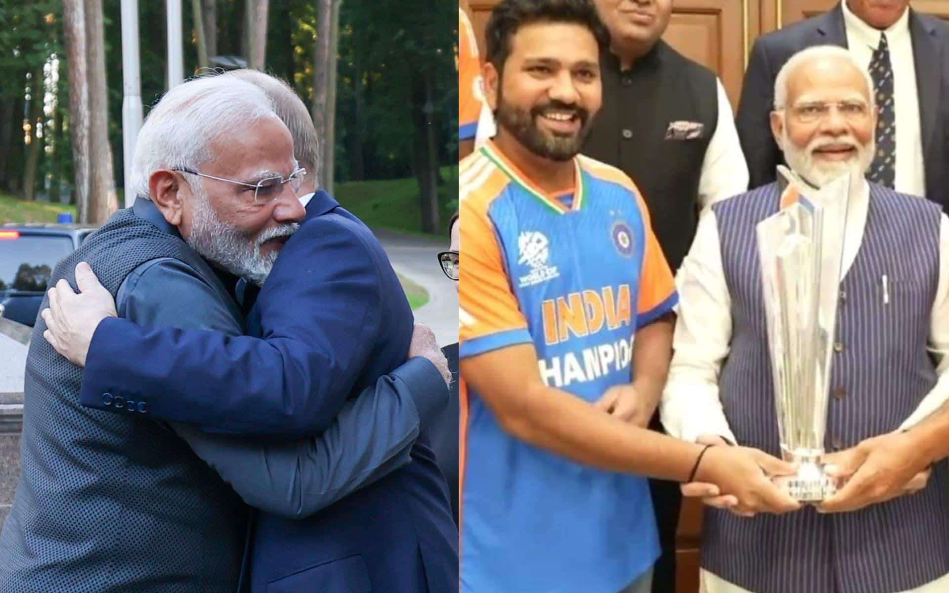 [Watch] PM Modi Hails Rohit Sharma & Rest Of The Squad For World Cup Win During His Visit To Russia